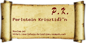 Perlstein Krisztián névjegykártya