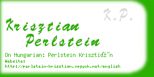 krisztian perlstein business card